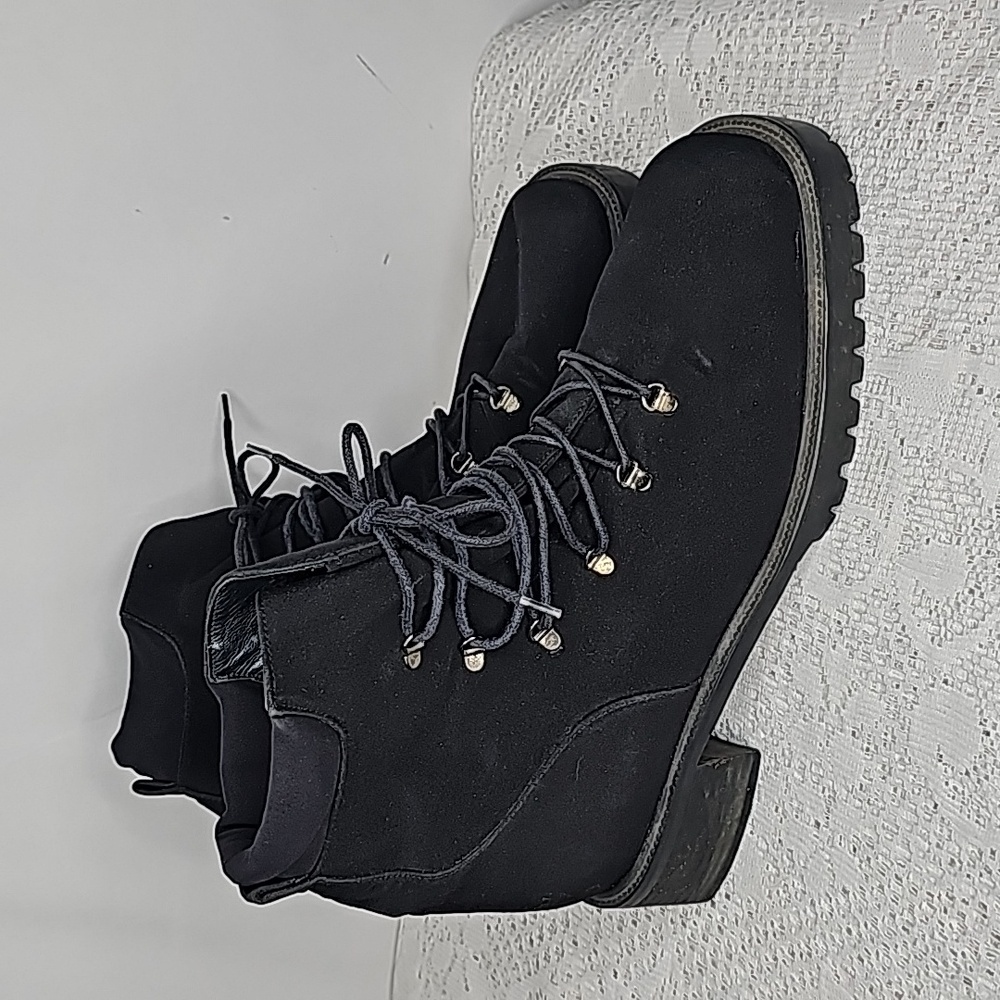 Stuart Weitzman Black Combat Boots